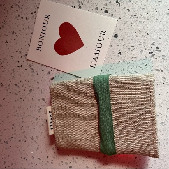 NWOT Host Pick Sézane Paris Linen Mini Wallet - Picture 4 of 5